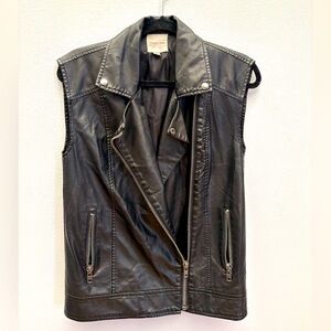 Silence & Noise Women’s Vegan Leather Motorcycle Vest; Never Worn